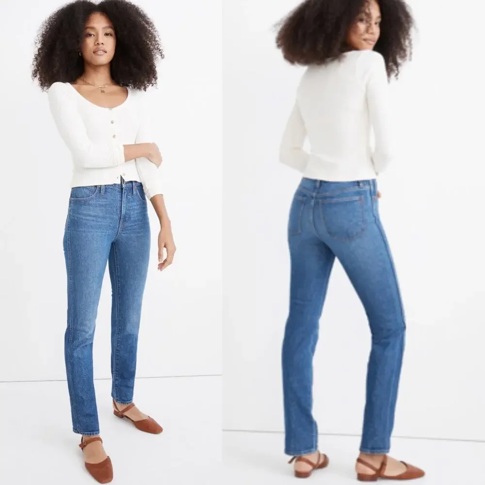 Madewell Stovepipe Full-Length High-Rise Jeans in Styler Wash size 29 x 33 - Picture 16 of 16